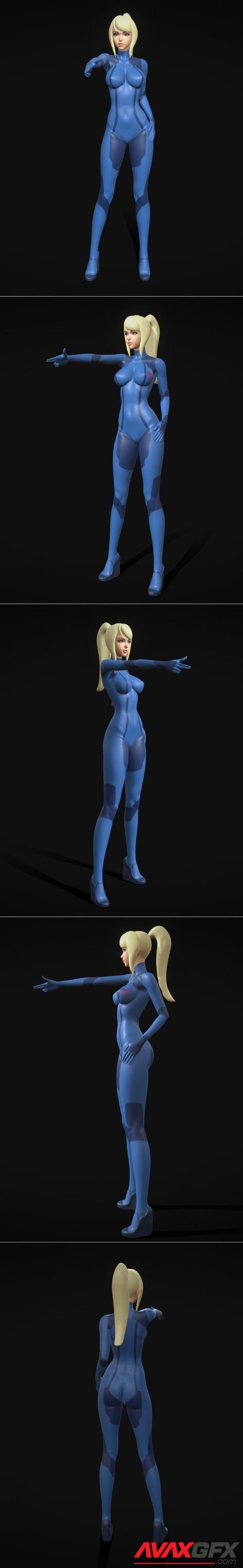 Zero Suit Samus Fan art Alt Pose – 3D Print