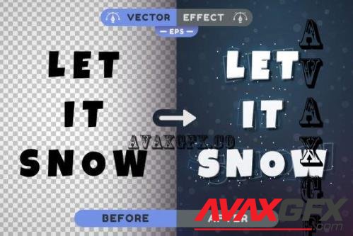 Snow - Editable Text Effect - 7811653