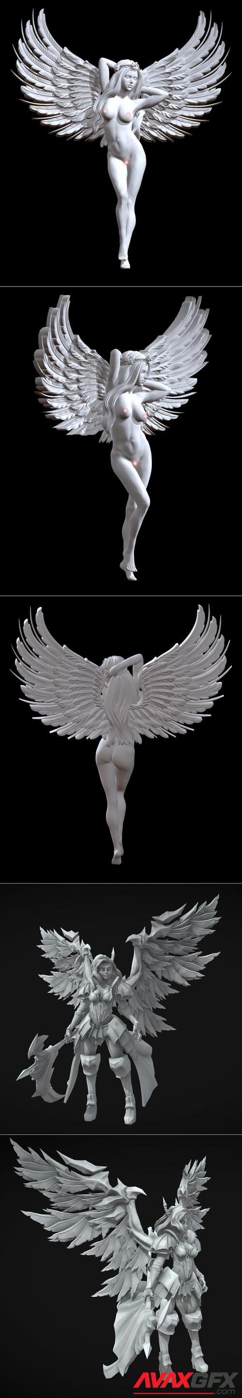 Girl Naked and Dark Angle – 3D Print