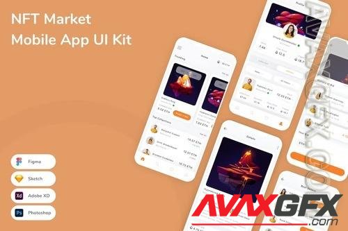 NFT Market Mobile App UI Kit SZBS95F