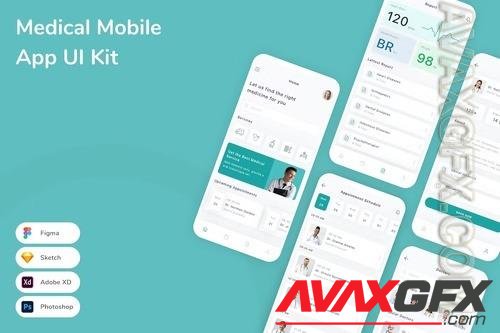 Medical Mobile App UI Kit JCXUKK3