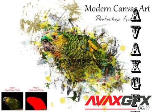 Modern Canvas Art Photoshop Action - 7815680