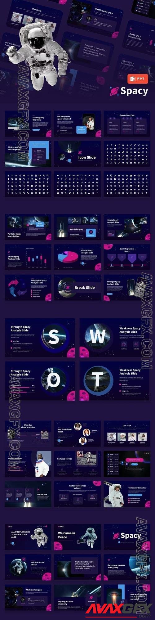 Spacy - Space Theme Powerpoint Template