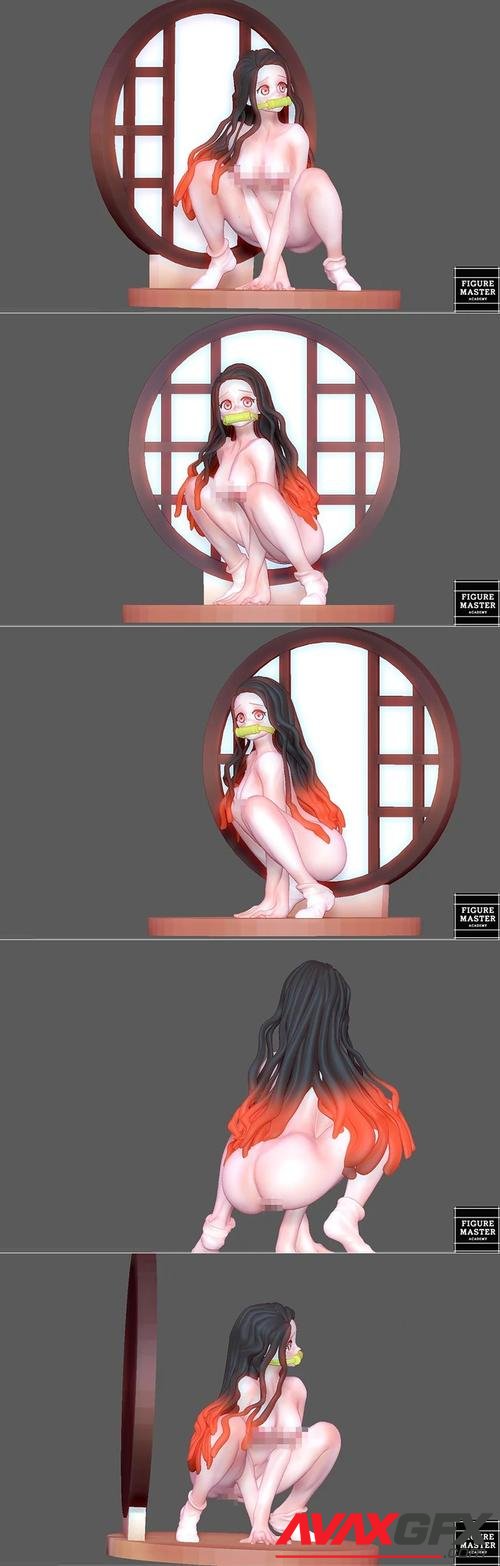 Nezuko Sit Naked Nude Hentai Demon Slayer Kimetsu Sexy Girl Anime – 3D Print