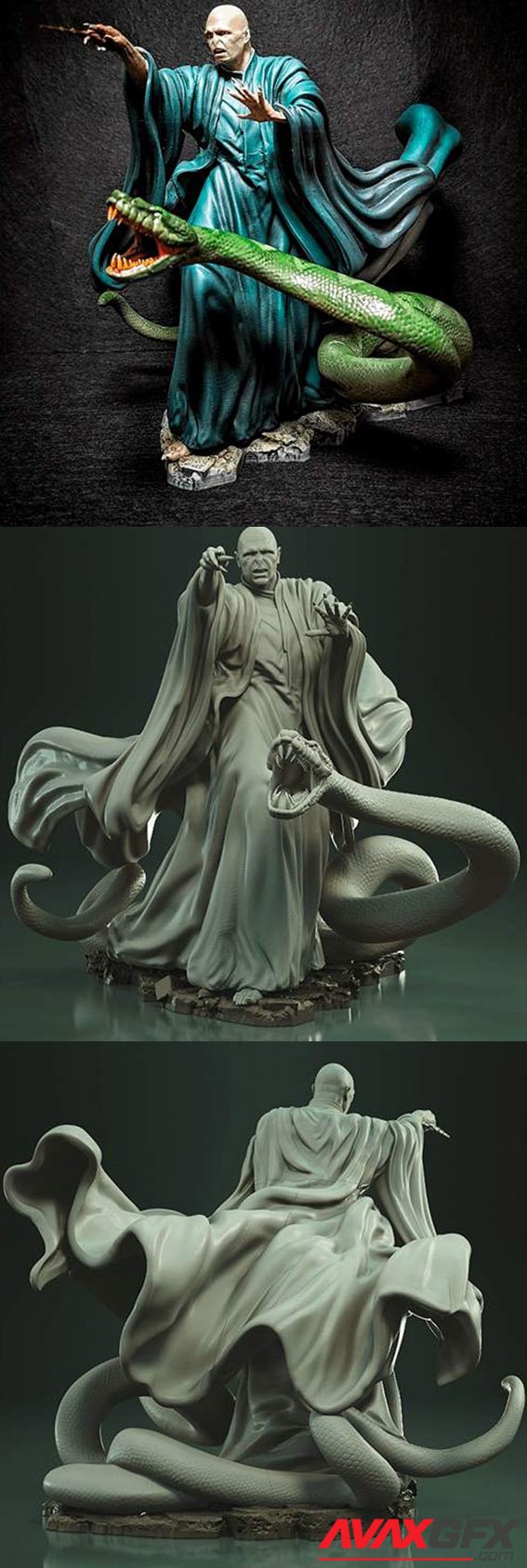 Lord Voldemort and Nagini 3D Print