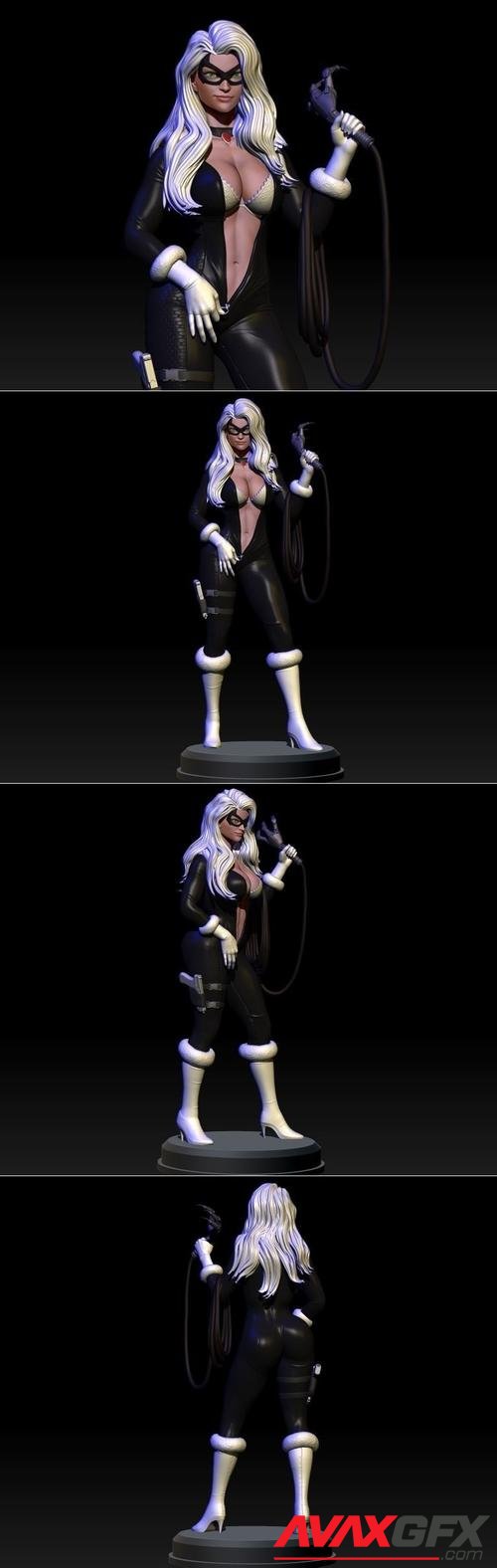 Black Cat Undressing – 3D Print