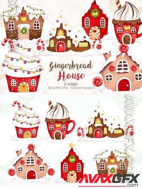 Gingerbread House Clipart RAMD24M