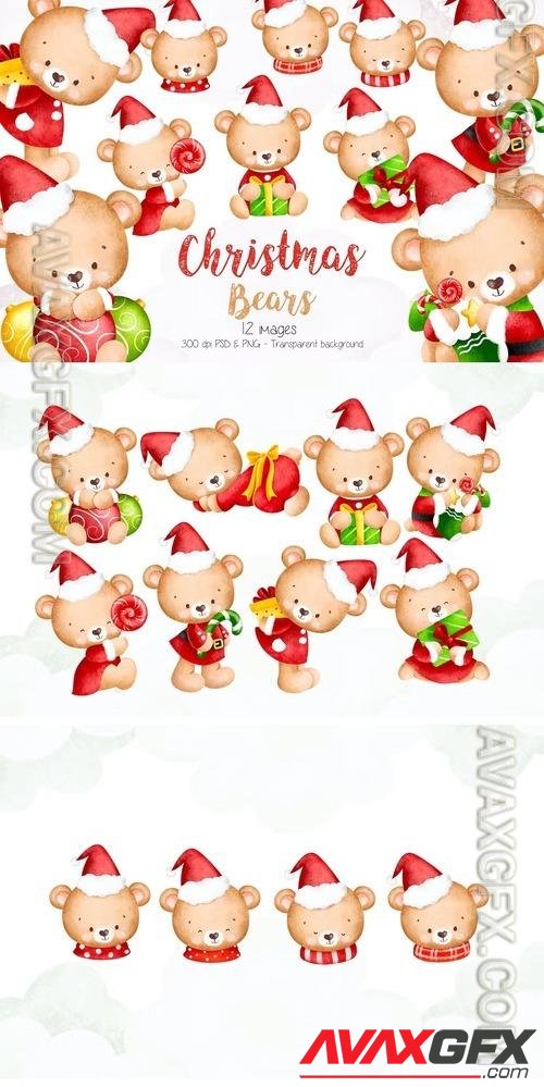 Christmas Bear Clipart U65CVD9