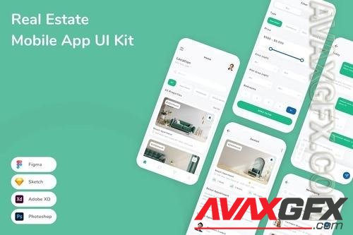 Real Estate Mobile App UI Kit VZBJESE