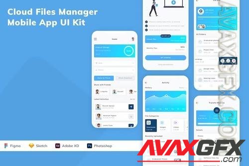 Cloud Files Manager Mobile App UI Kit XQ5KYUC
