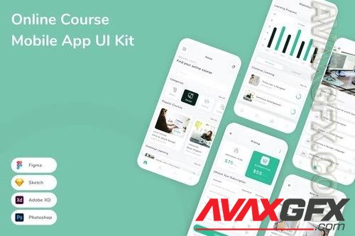 Online Course Mobile App UI Kit F5K5UYM