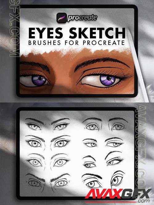 Dans Eyes Anatomy Brush Stamp Procreate