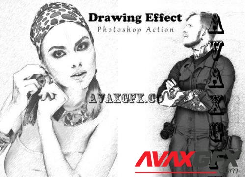 drawing Effect Photoshop Action - 7826167