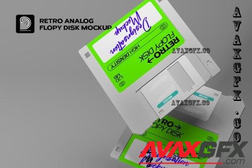 Analog Floppy Disk 3D Mockup - 7817492