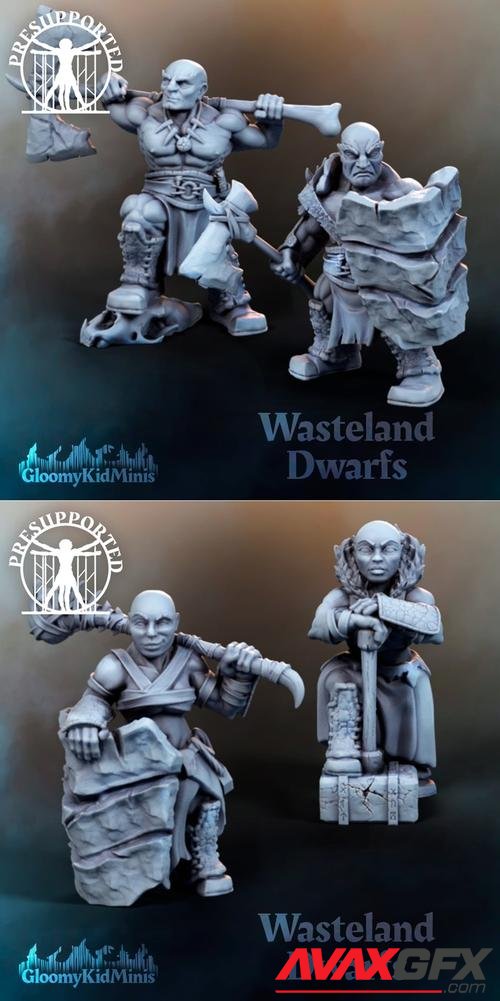 Wastland Dwarfs Female, Male – 3D Print