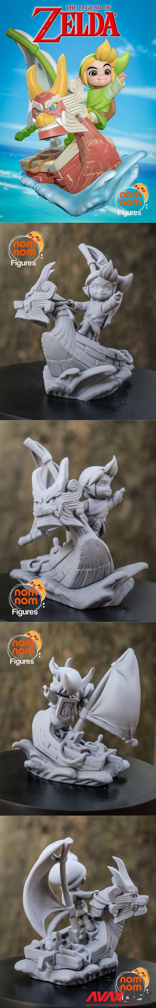 Chibi Wind Waker Link on the King of Red Lions – 3D Print