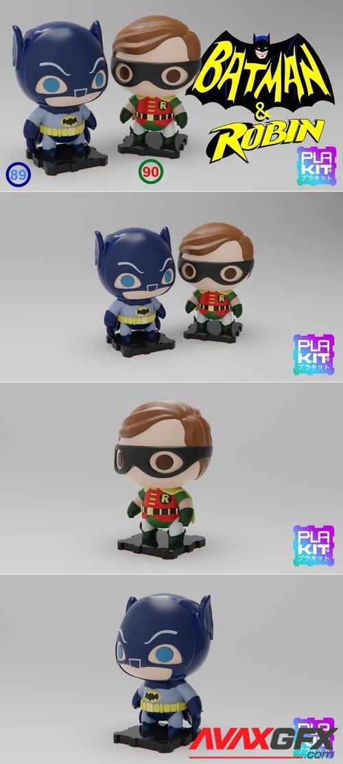 Plakit - Batman - Robin, Anos 60 – 3D Print