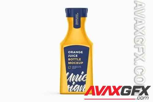 Orange Juice Bottle Mockup 87K68VY