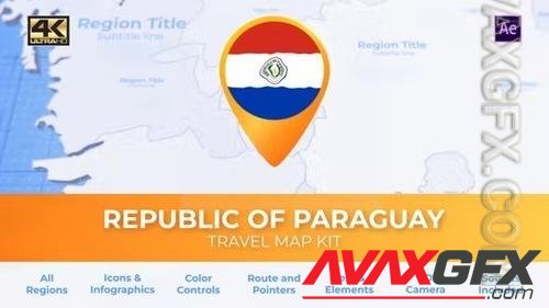 Paraguay Map - Republic of Paraguay Travel Map 39338453