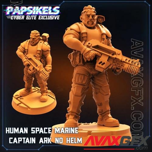 Human Space Marine Captain ARK (no helm) 3D Print