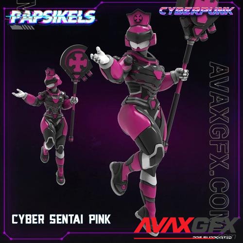 Cyber Sentai Pink 3D Print