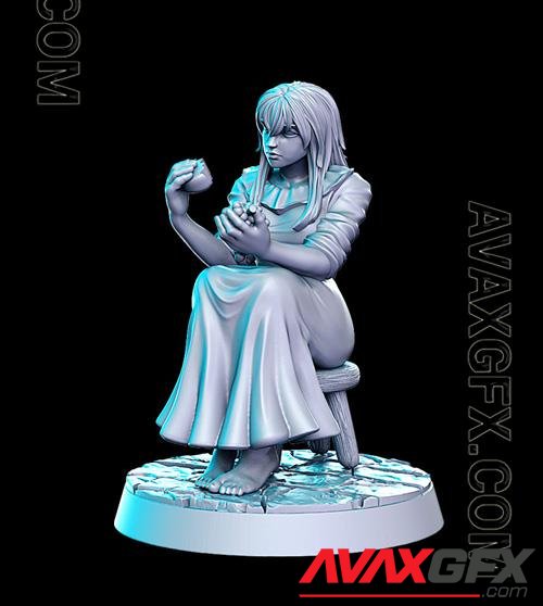 Violett (sitting girl) 3D Print