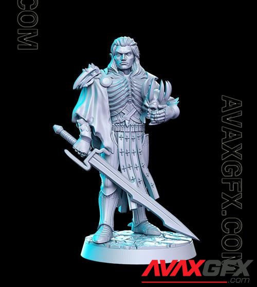 Arnodin (elven deathknight leader) 3D Print