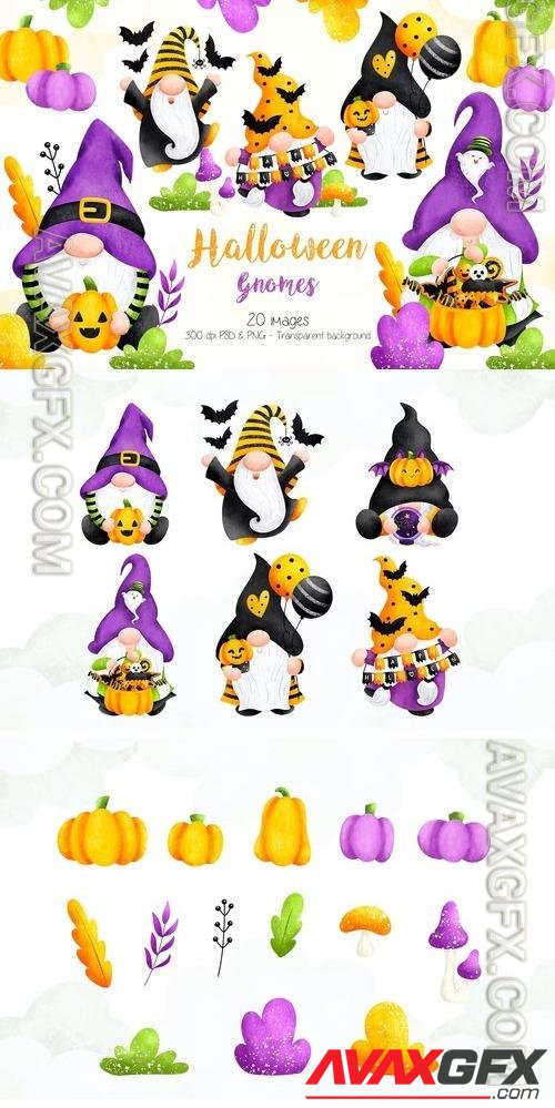 Halloween Gnomes Clipart R55SMEK