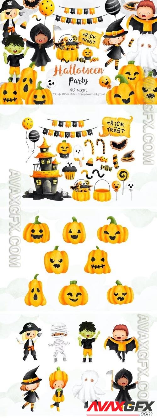 Halloween Party Clipart 7D8QQ8X