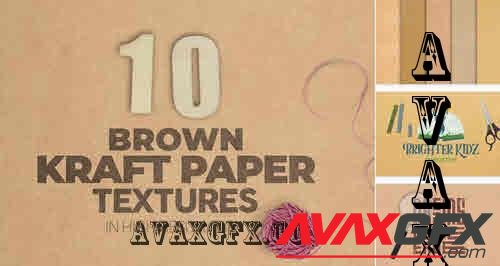 Brown Kraft Paper Textures x10 - 7795226