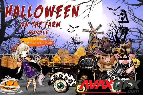 Halloween on the Farm Bundle - 20 Premium Graphics