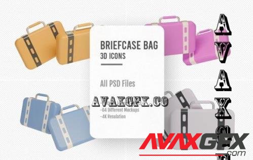 04 Briefcase Bag 3d Icons