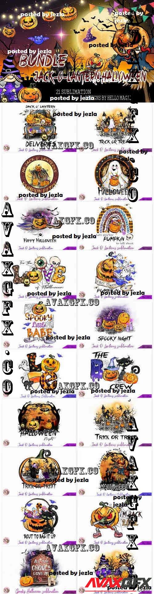 Jack-O-Lantern Halloween Bundle - 20 Premium Graphics