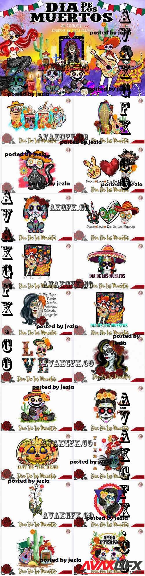 Dia De Los Muertos Bundle - 20 Premium Graphics