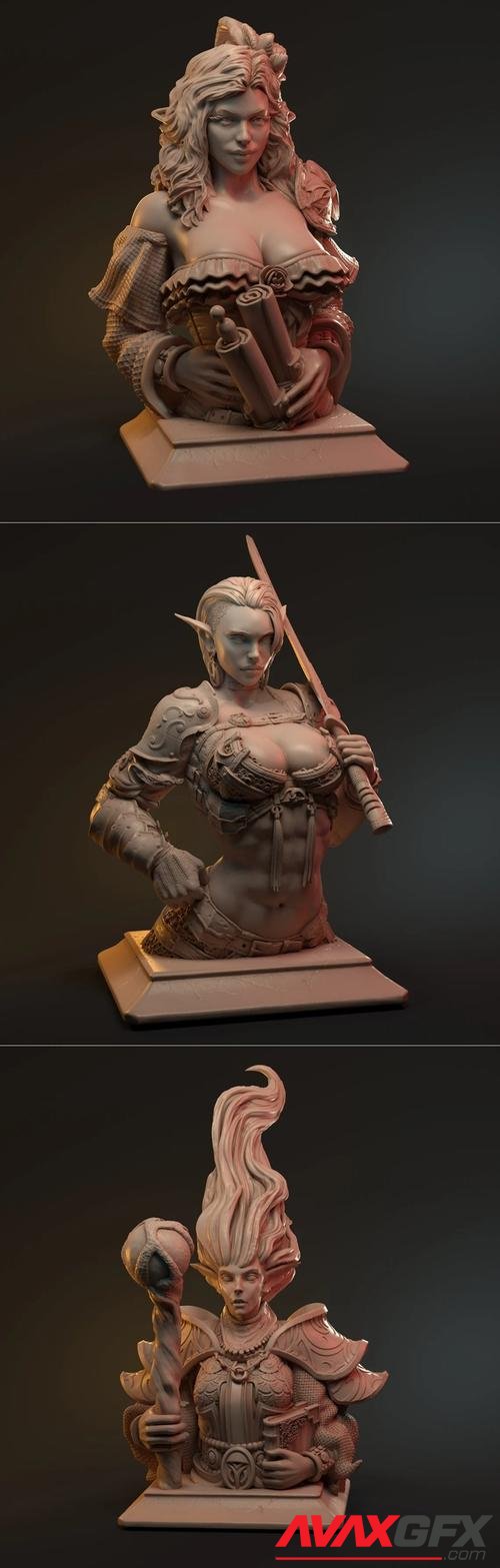 Sisters of the Dawn - Mortsana, Hanza, Selestia bust – 3D Print