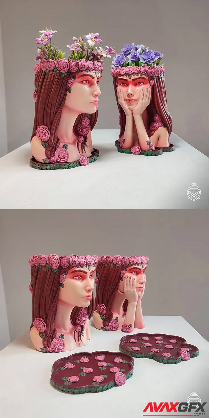 Flora Goddess Pipe Cox 3D Print