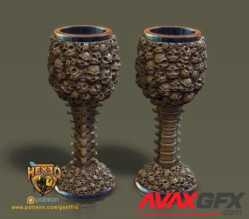 Hex3D - Chalice Of Skulls – 3D Print