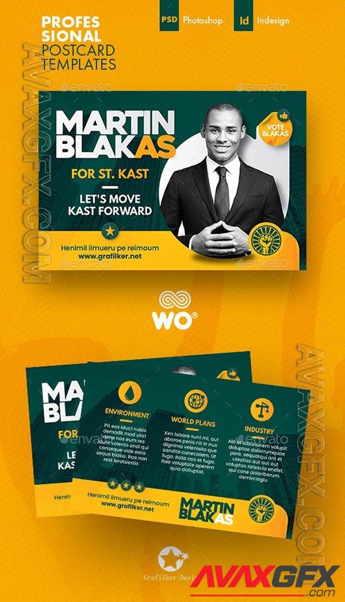 Political Postcard Templates HDP3K26