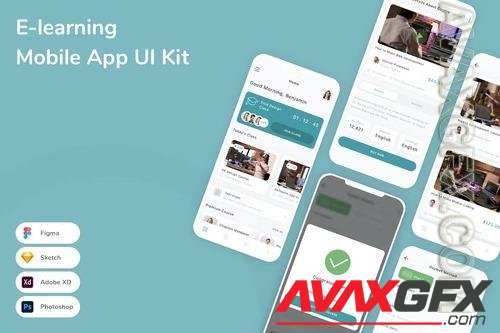 E-learning Mobile App UI Kit 9S8ELKR