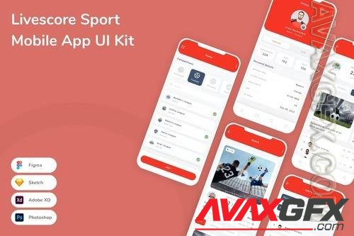 Livescore Sport Mobile App UI Kit G8VT3UC
