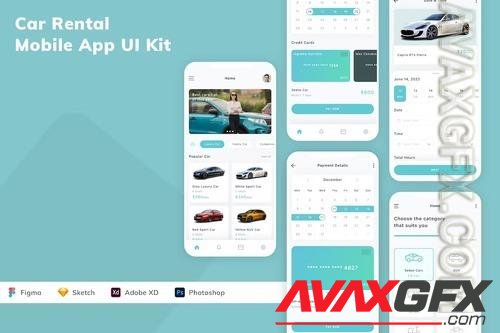 Car Rental Mobile App UI Kit J79ML2K