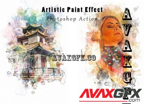 Artistic Paint Effect PS Action - 8455109