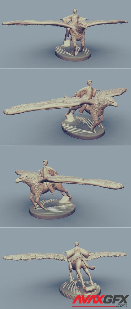 Harry And Buckbeak Flying – 3D Print
