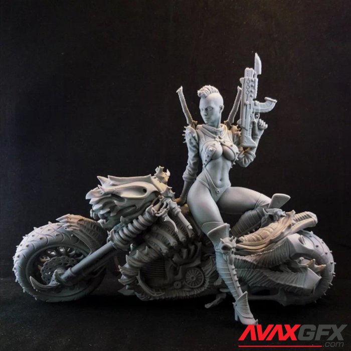 Cyber metal biker