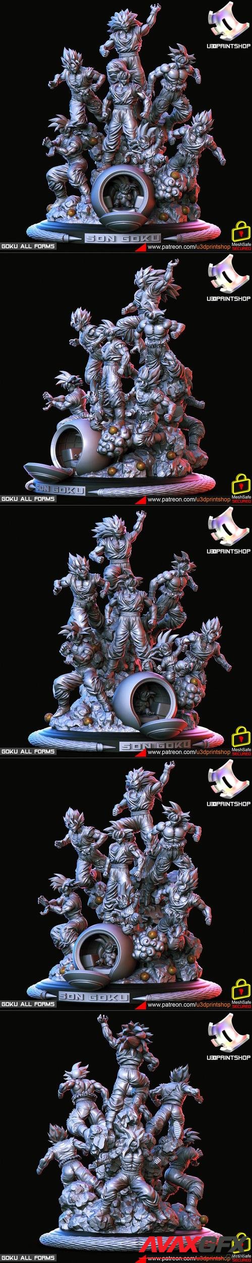 Goku, Todas as Formas - Dragon Ball – 3D Print