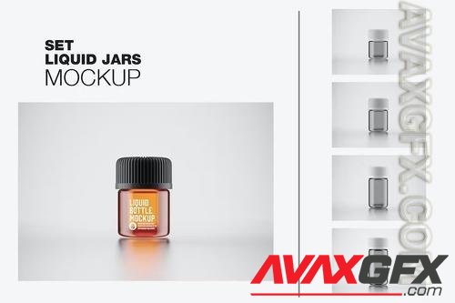 Amber Glass Cosmetic Bottle Mockup VMABELM