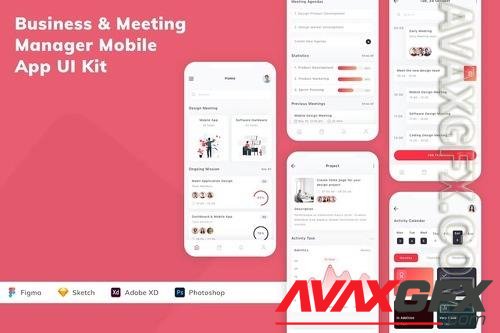 Business & Meeting Manager Mobile App UI Kit RJM2DLN