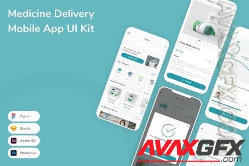 Medicine Delivery Mobile App UI Kit STE84B4