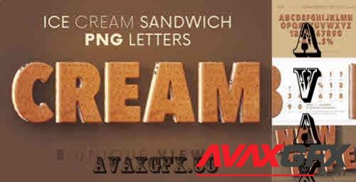 Ice Cream Sandwich - 3D Lettering - 7546576