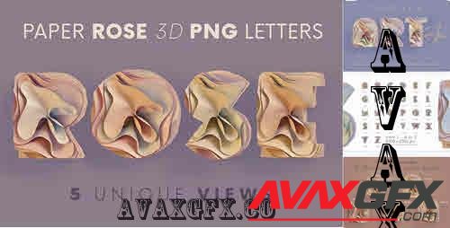 Paper Rose - 3D Lettering - 7810487